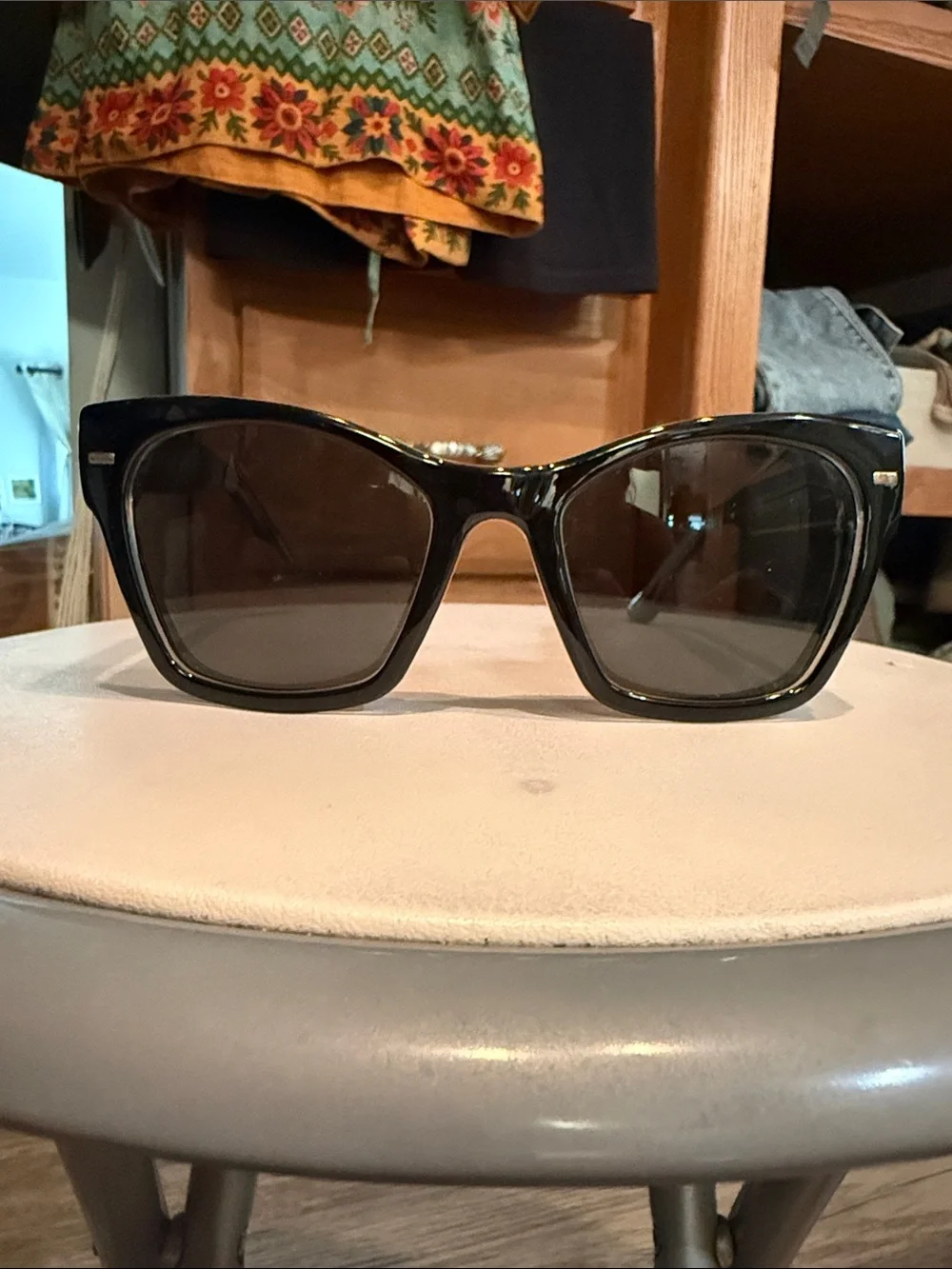 Spitfire Black Polarized Square Sunglasses